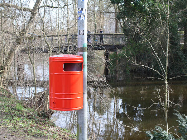 M�lleimer im Stadtgebiet (rot)