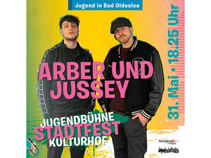 Jugendb&uuml;hne beim Stadtfest 2024: Arber und Jessey