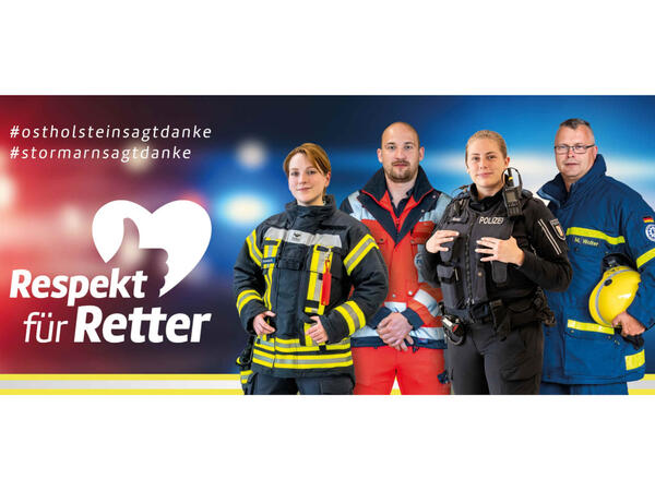 Gruppenbild Respekt f�r Retter