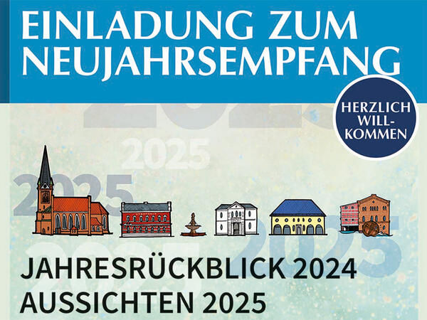Plakat Neujahrsempfang am 5. Januar 2025