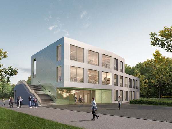 Zeichnung vom Architekten: Erweiterungsbau Ida-Ehre-Schule