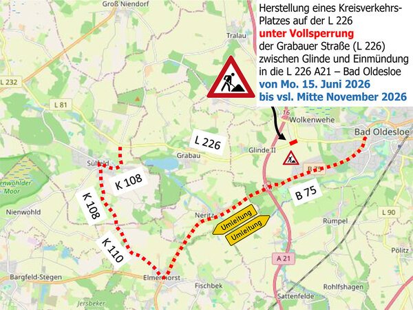 Umleitungsskizze Grabauer Stra&szlig;e