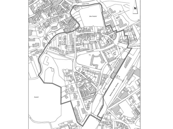 Lageplan Sanierungsgebiet s�ndliche Innenstadt
