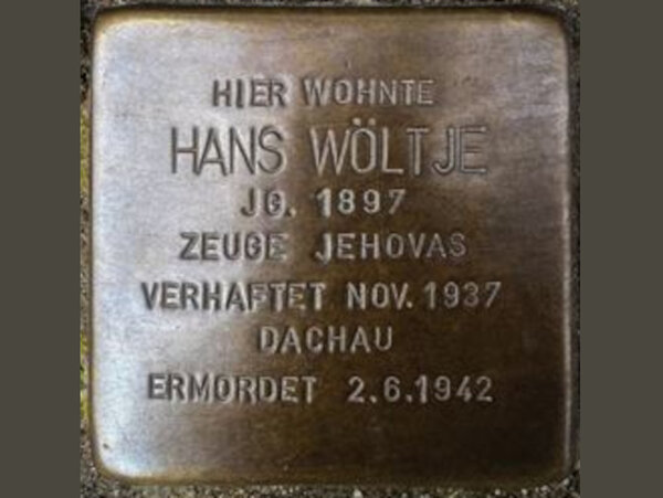 Stolperstein von Hans W&ouml;ltje, Hindenburgstra&szlig;e 49
